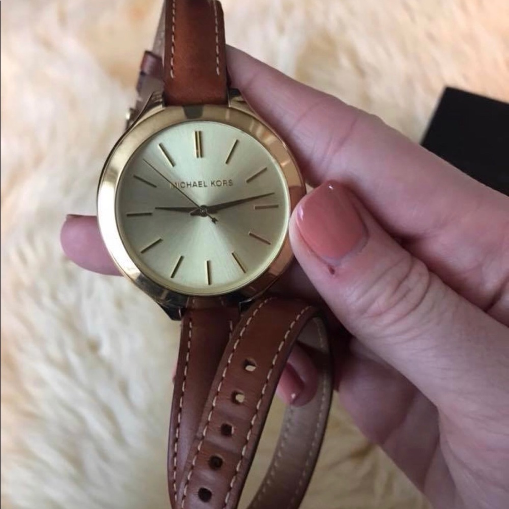 Michael Kors double leather band watch